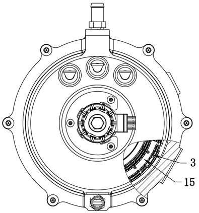 Oil-cooled flat wire motor with cooling three-phase lead