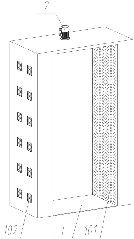 Auxiliary air intake device for internal ventilation of power distribution cabinet