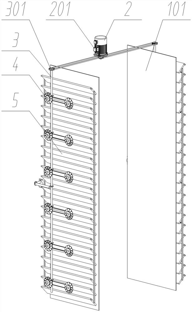 Auxiliary air intake device for internal ventilation of power distribution cabinet