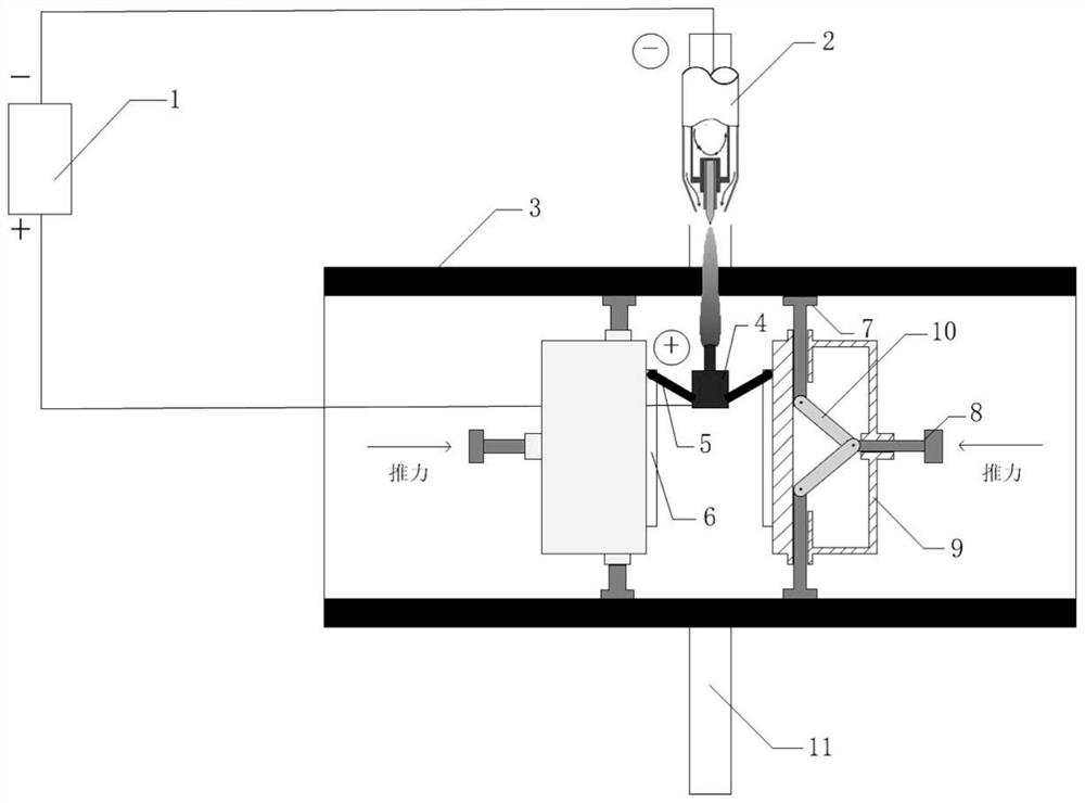 Double-sided double-arc welding system and method for wide-diameter pipes based on k-tig