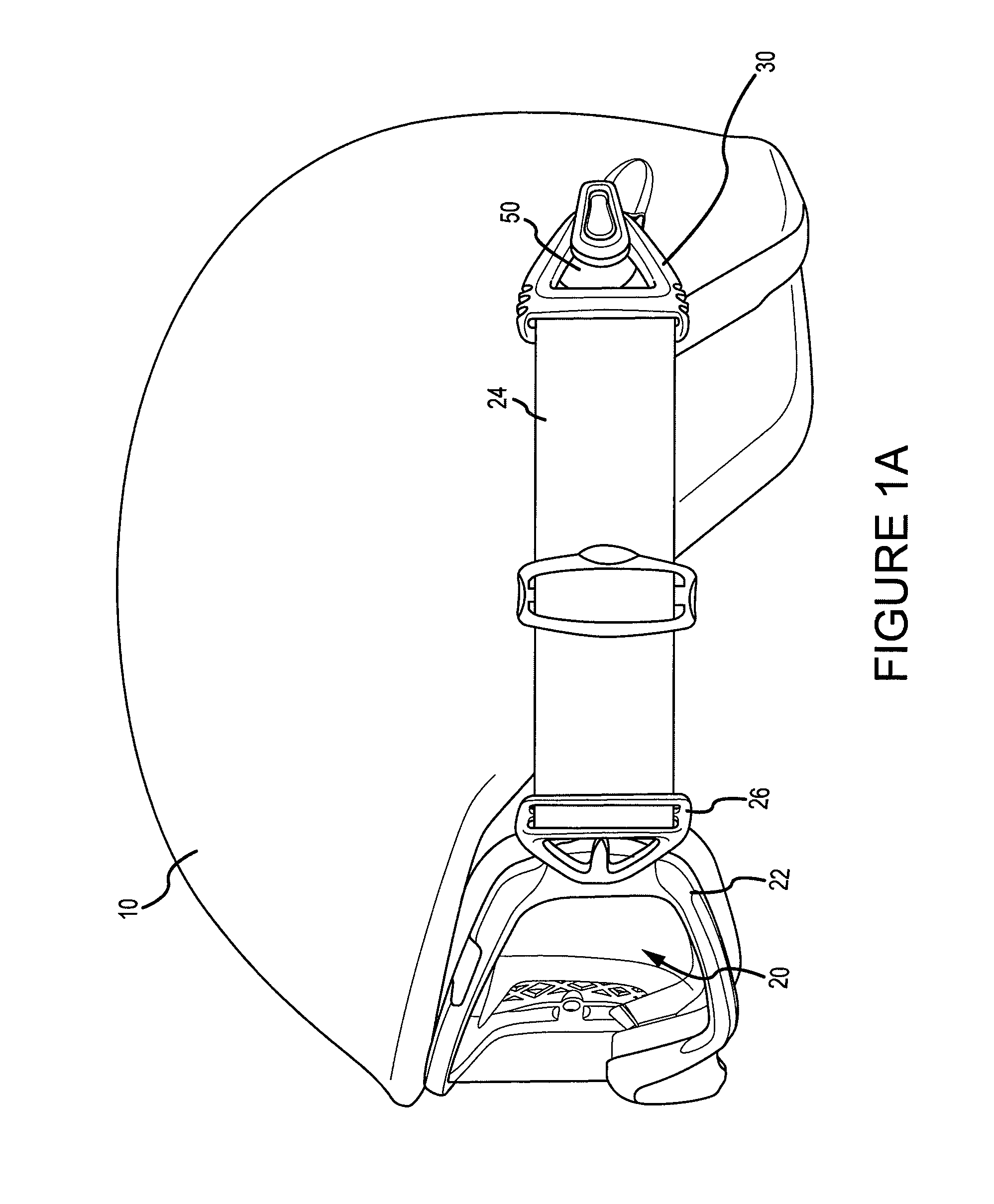 Goggle attachment system for a protective helmet