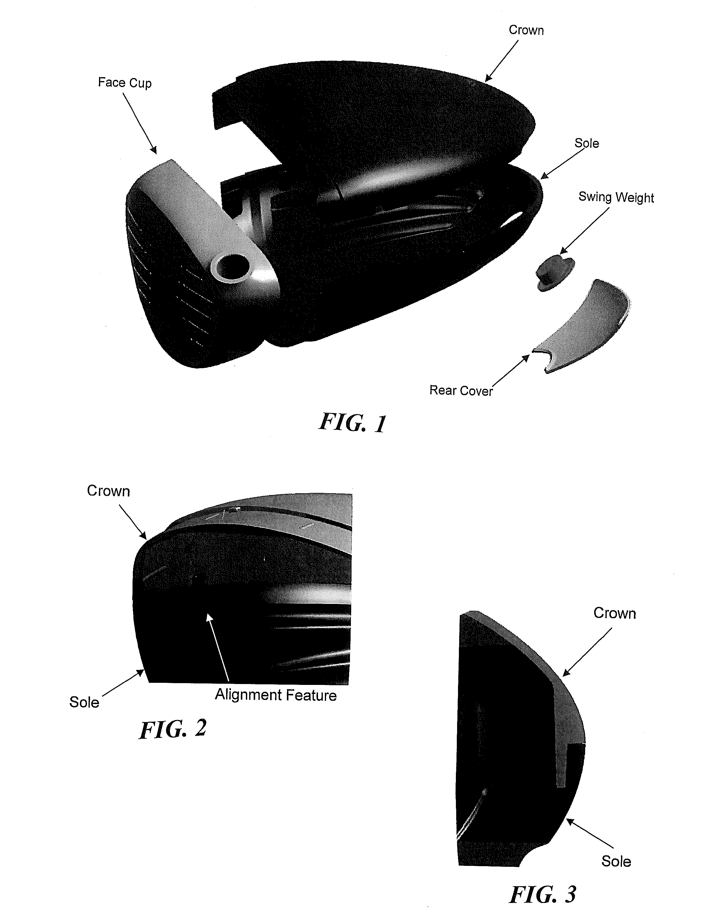 Golf club head with a compression-molded, thin-walled aft-body