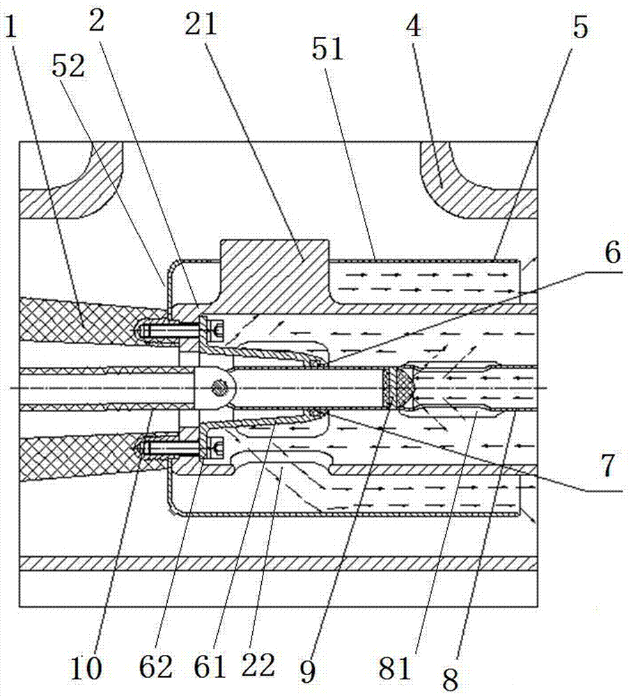 Tank-type breaker and moving-end air retaining device thereof