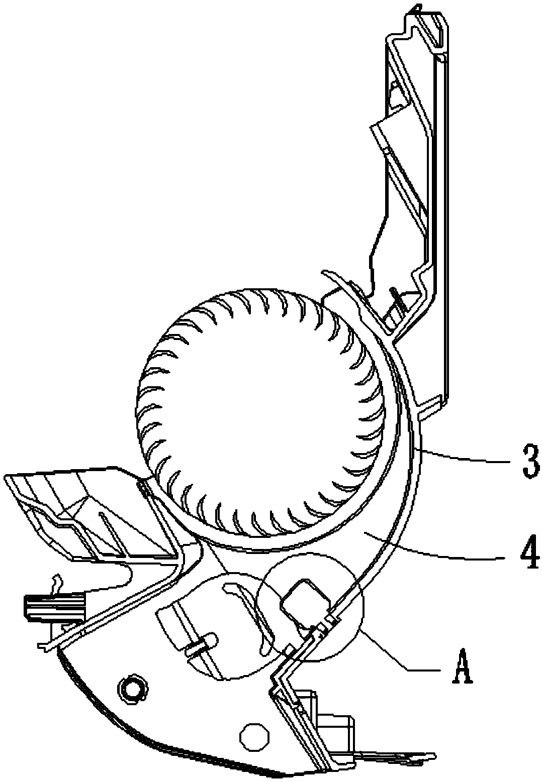 Air flow adjusting structure of air flue and air conditioner