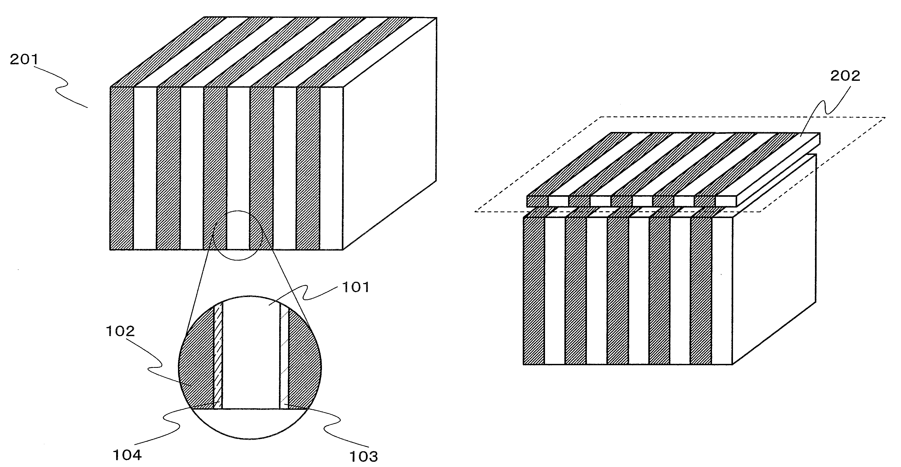 Method of manufacturing a semiconductor device including a semiconductor substrate with stripes of different crystal plane directions