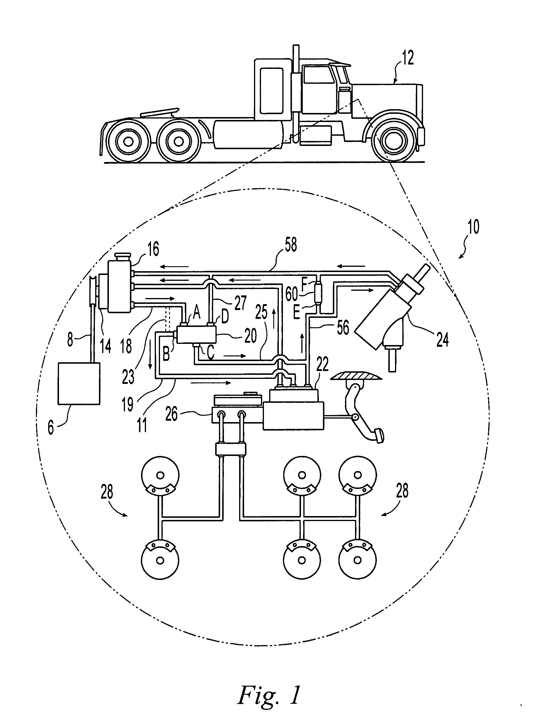 Vehicular hydraulic system with check valve