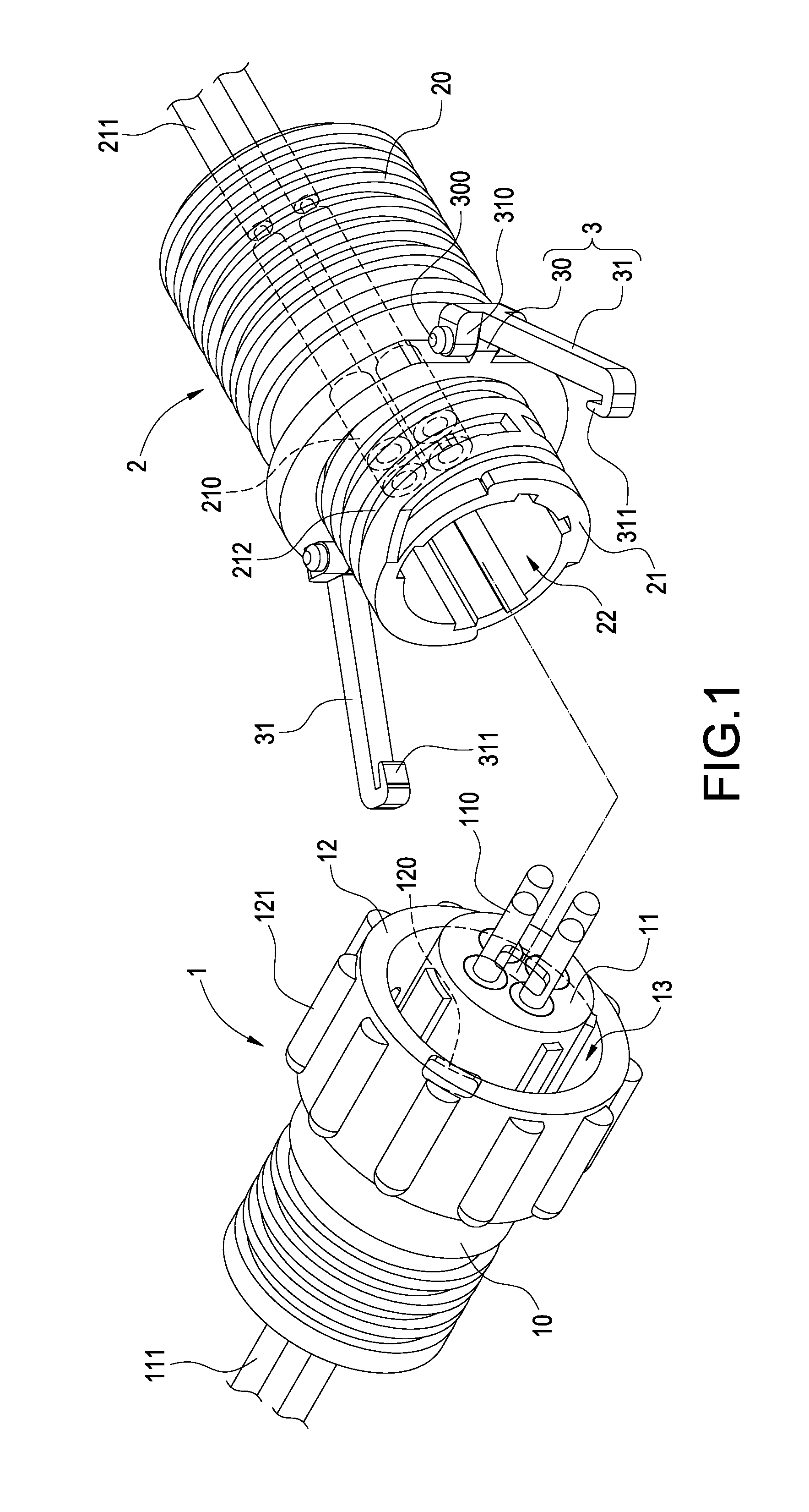 Cable connector joint fastening structure
