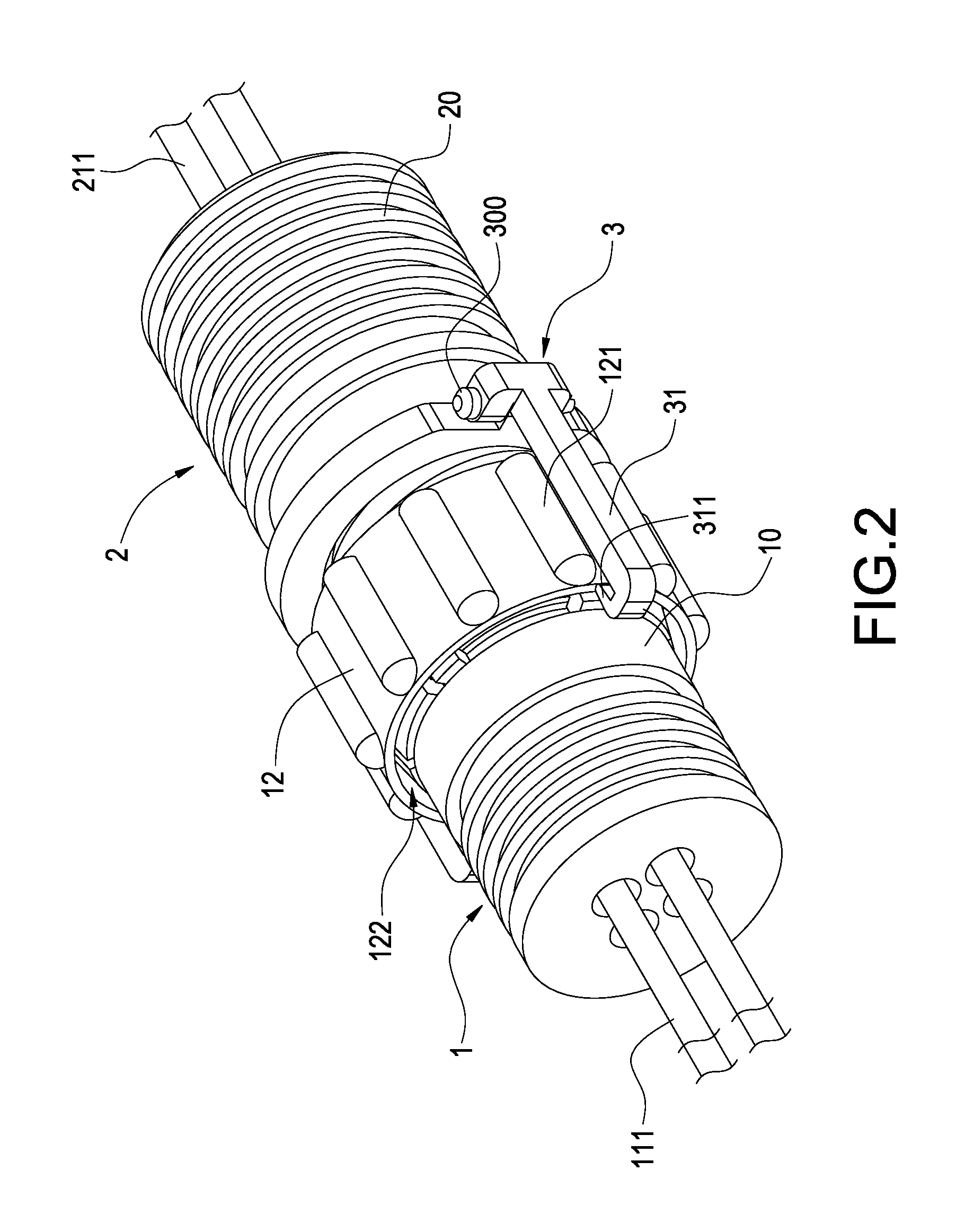 Cable connector joint fastening structure