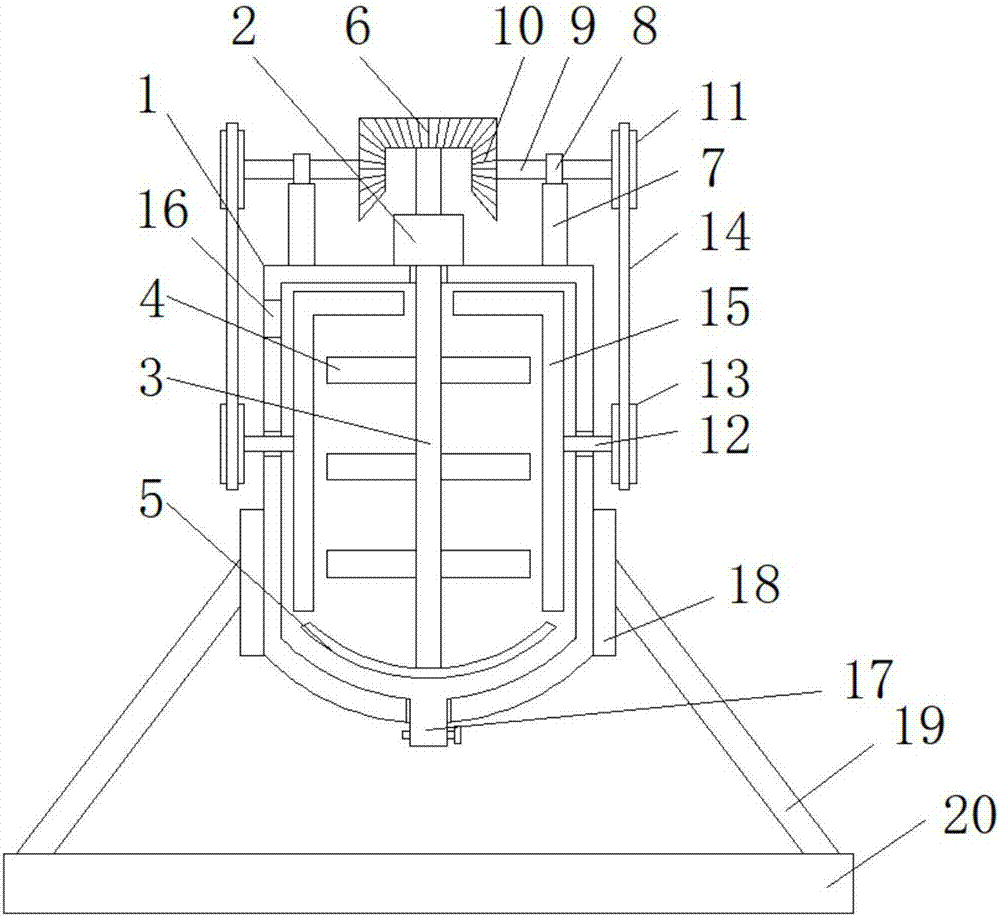 Material mixing device used for rice dumpling processing