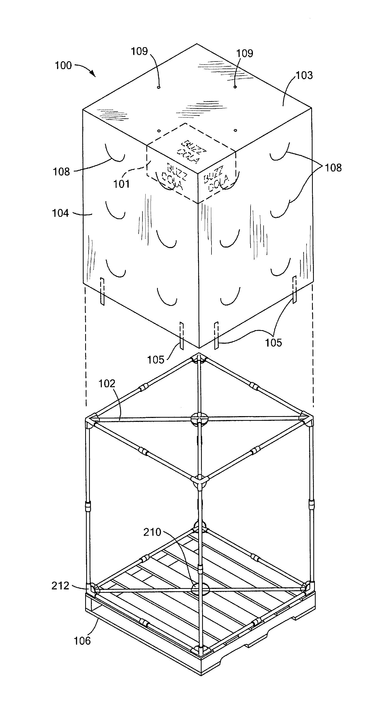 System and method for simulating goods in bulk