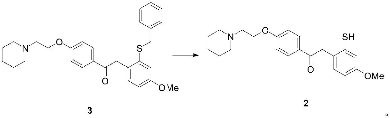 Preparation method of raloxifene hydrochloride and intermediate thereof