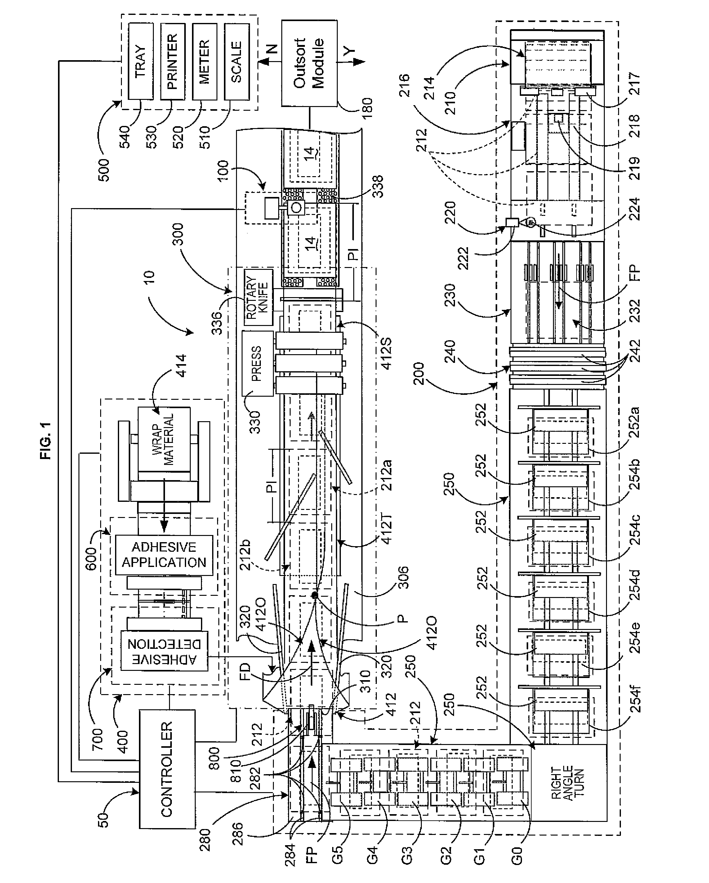 System and method for ensuring cutting accuracy in a  mailpiece wrapper