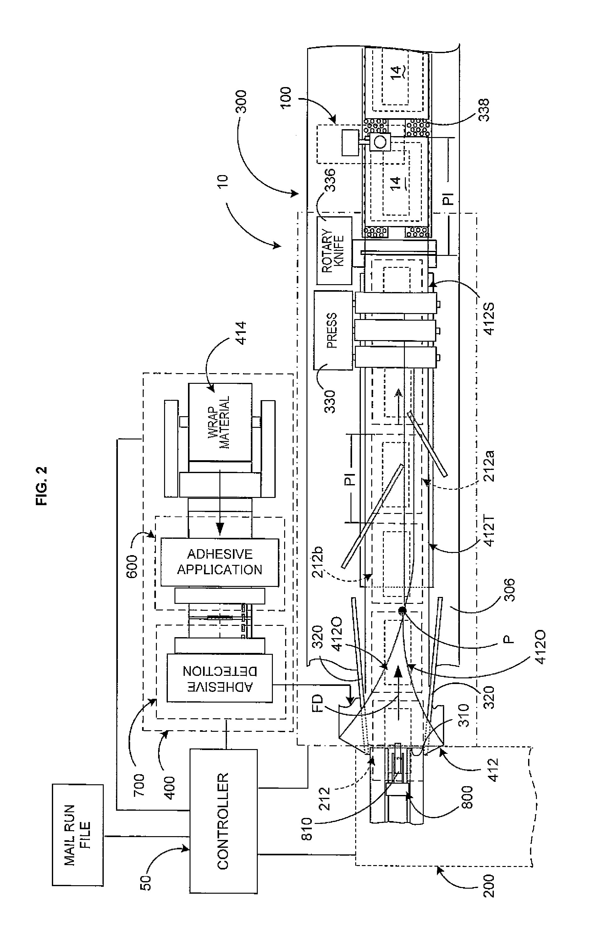 System and method for ensuring cutting accuracy in a  mailpiece wrapper