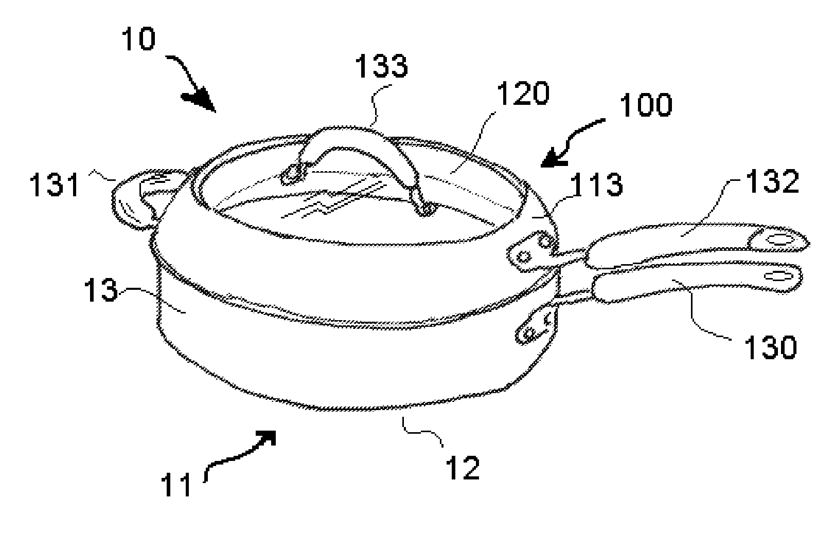 Cookware with multiple component lid