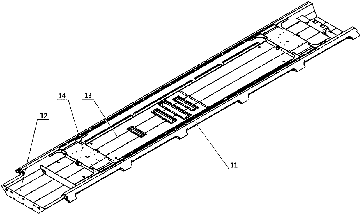 A suspension type monorail car body structure with wide field of view