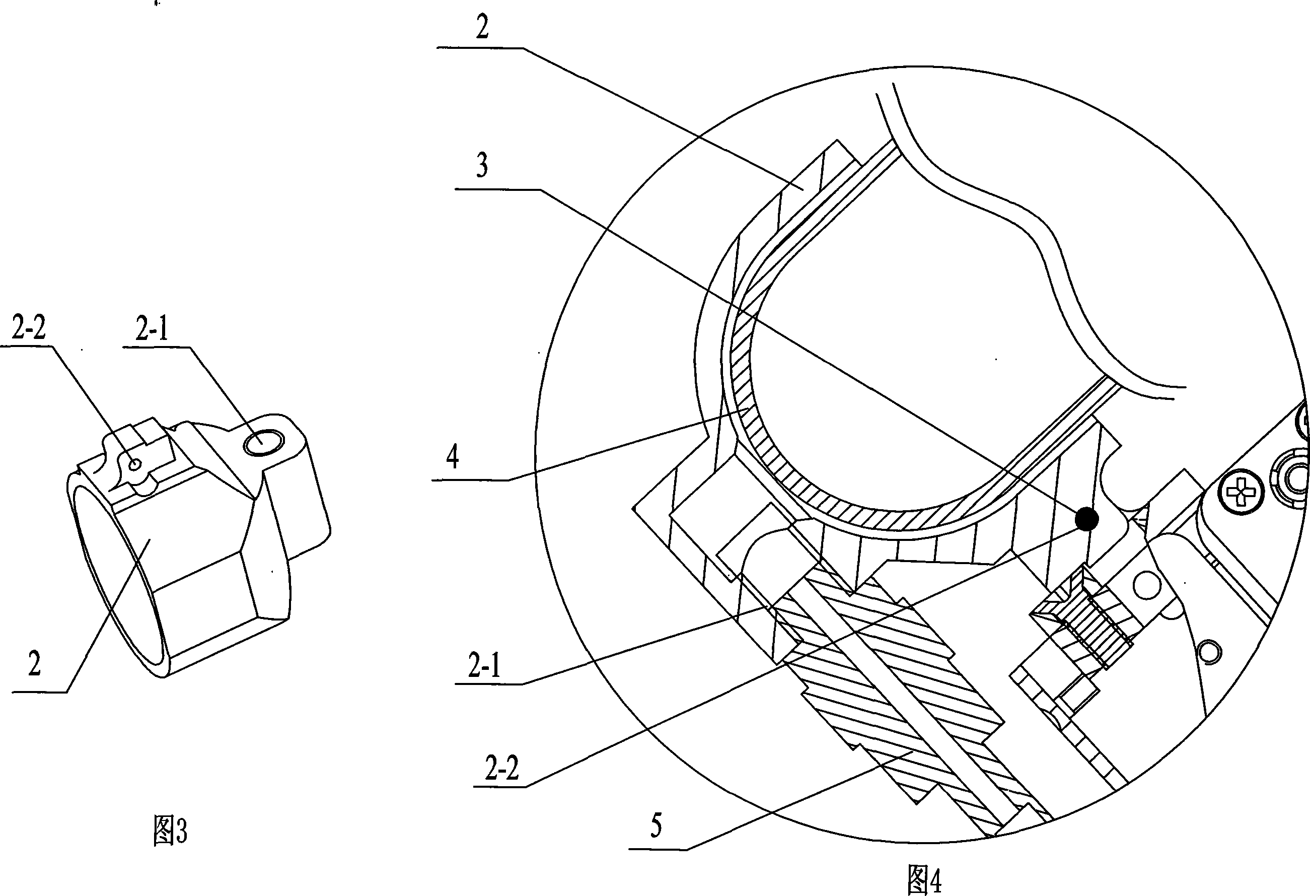 Fingertip vacuum adsorbing and fixing device of external space suit glove