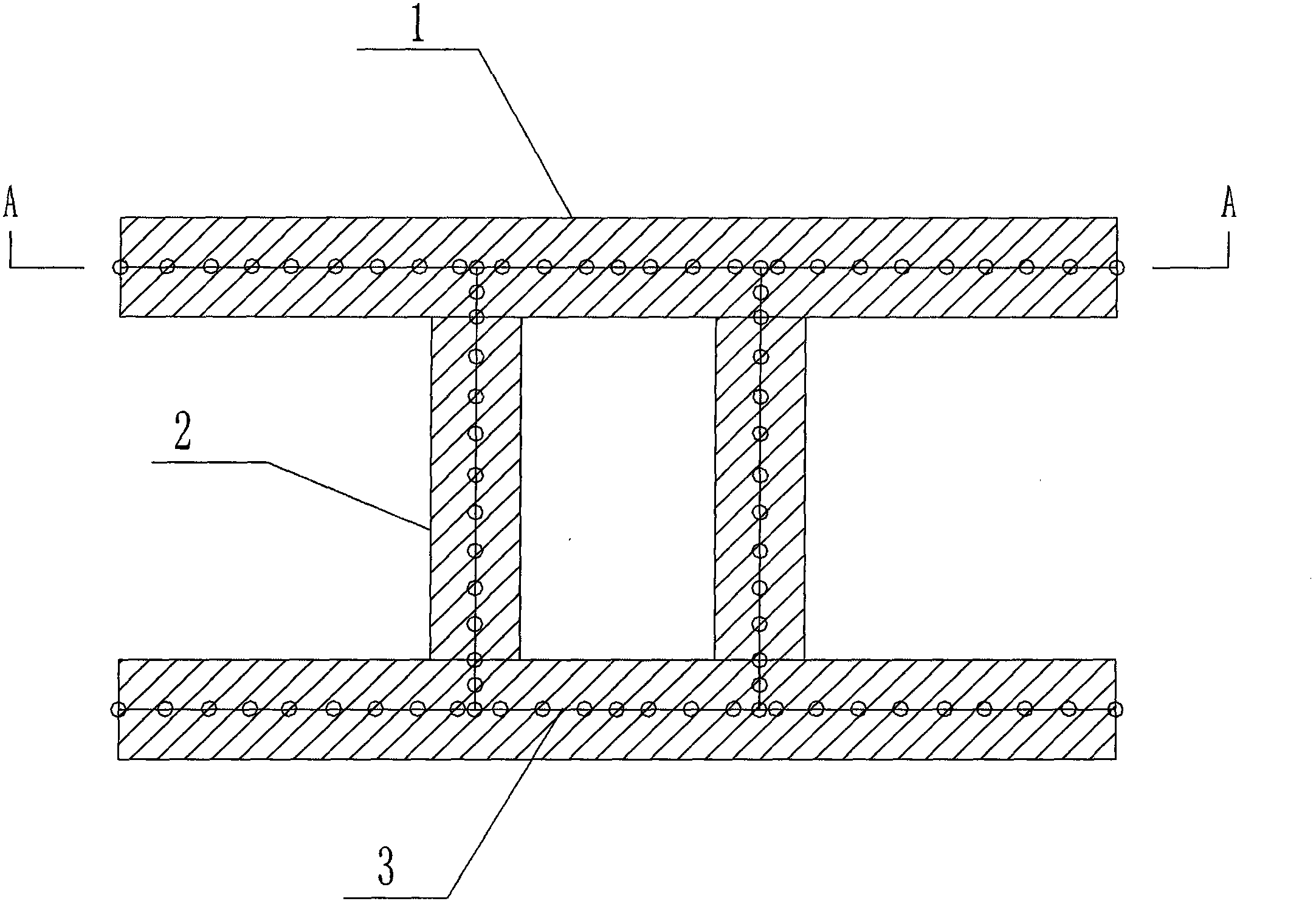 Steel-plastic composite H-beam and production method thereof