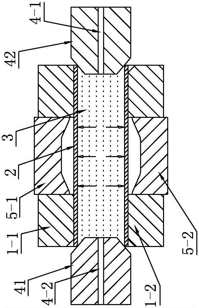 Swelling pressure composite forming method for large-section-difference special-shaped section pipe fitting