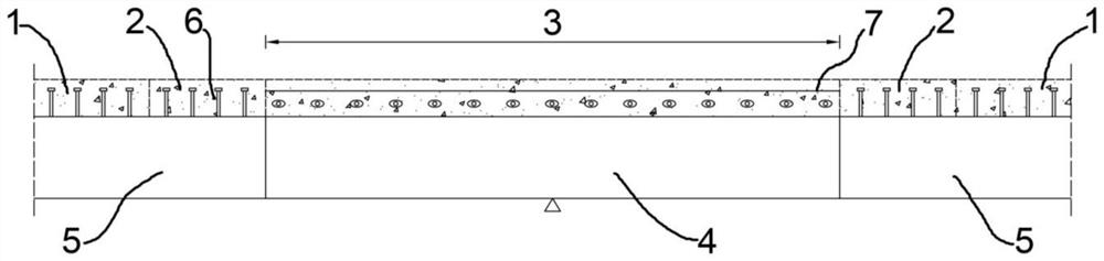 Steel-concrete composite continuous beam, connecting piece of hogging moment area of steel-concrete composite continuous beam and construction method