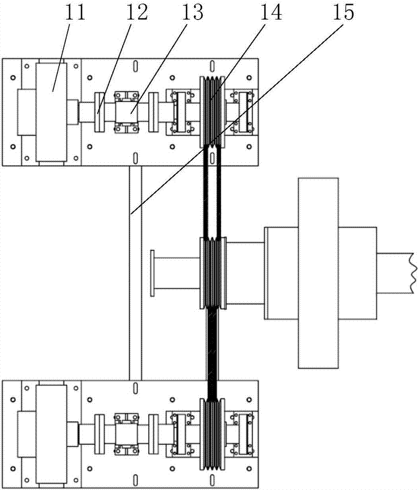 Loading test apparatus for simulating ship thruster