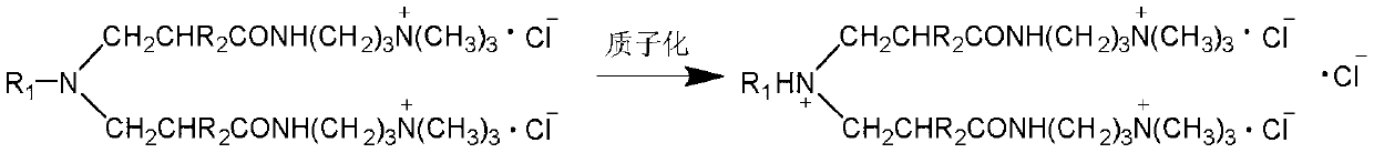 A cationic modified asphalt emulsifier, its preparation method and application