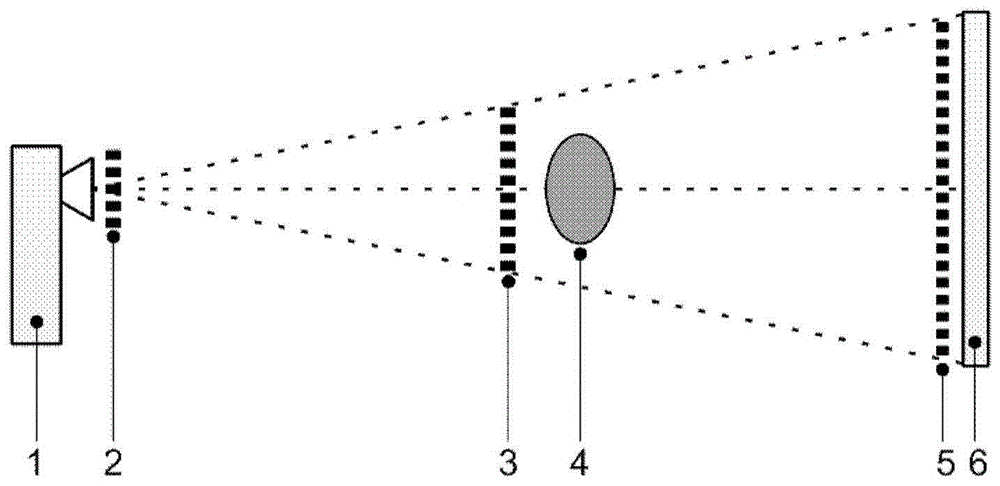 A dual-energy X-ray phase contrast imaging device and its implementation method