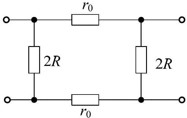 Distributed precision resistor with low load coefficient and implementation method thereof