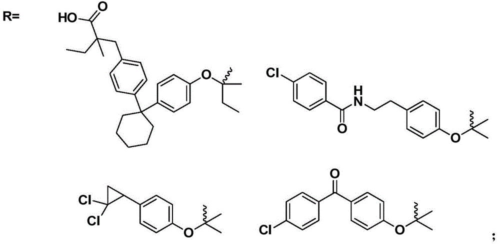 Pharmaceutical application of phenoxy acid derivative