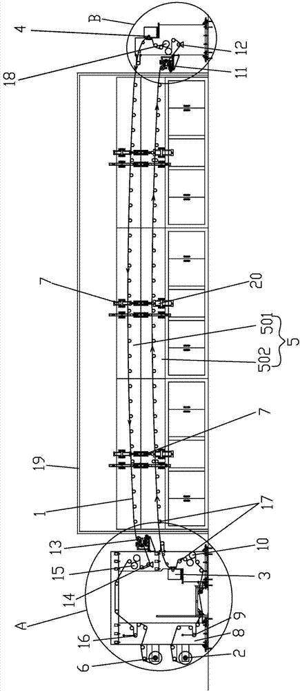 Double-faced coating all-in-one machine and coating method thereof