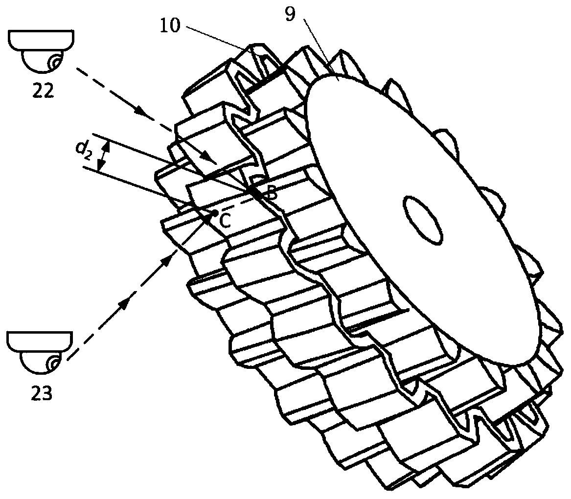 Layer-by-layer heating device for cylindrical bevel gears and method thereof