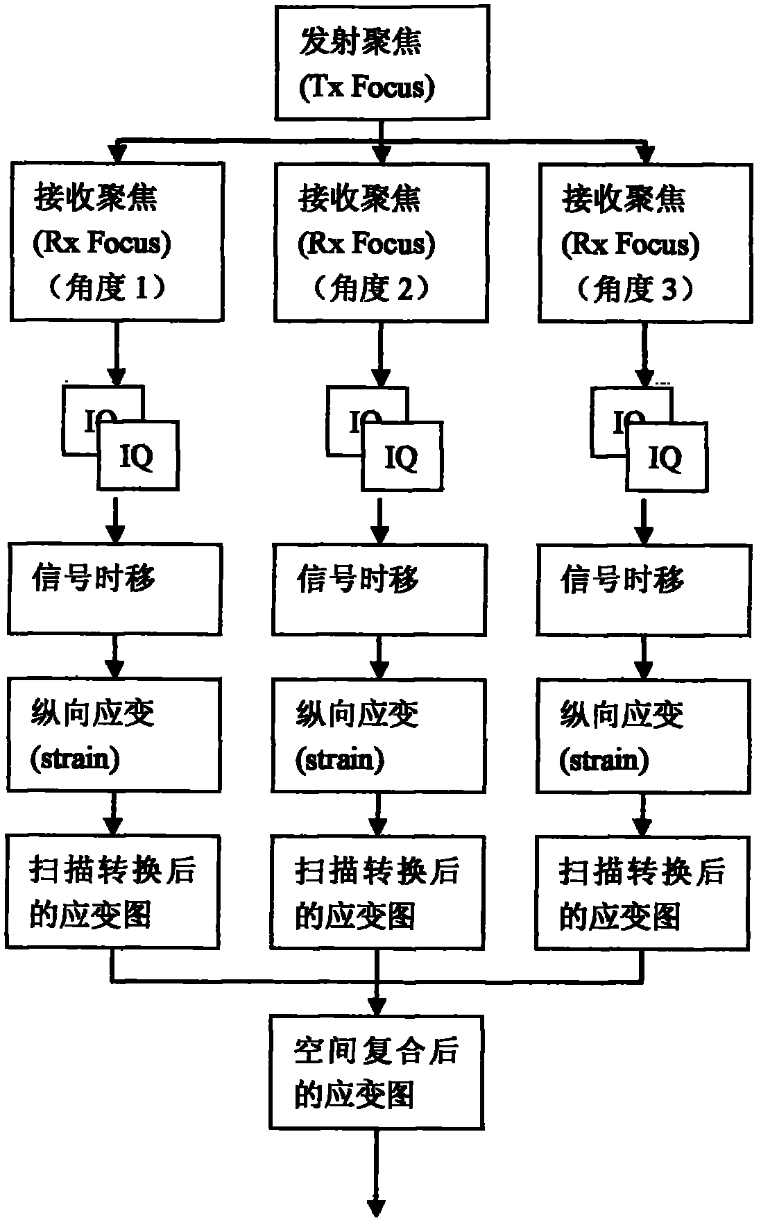 Ultrasonic elastography and pressure feedback method based on receive-side spatial-compounding