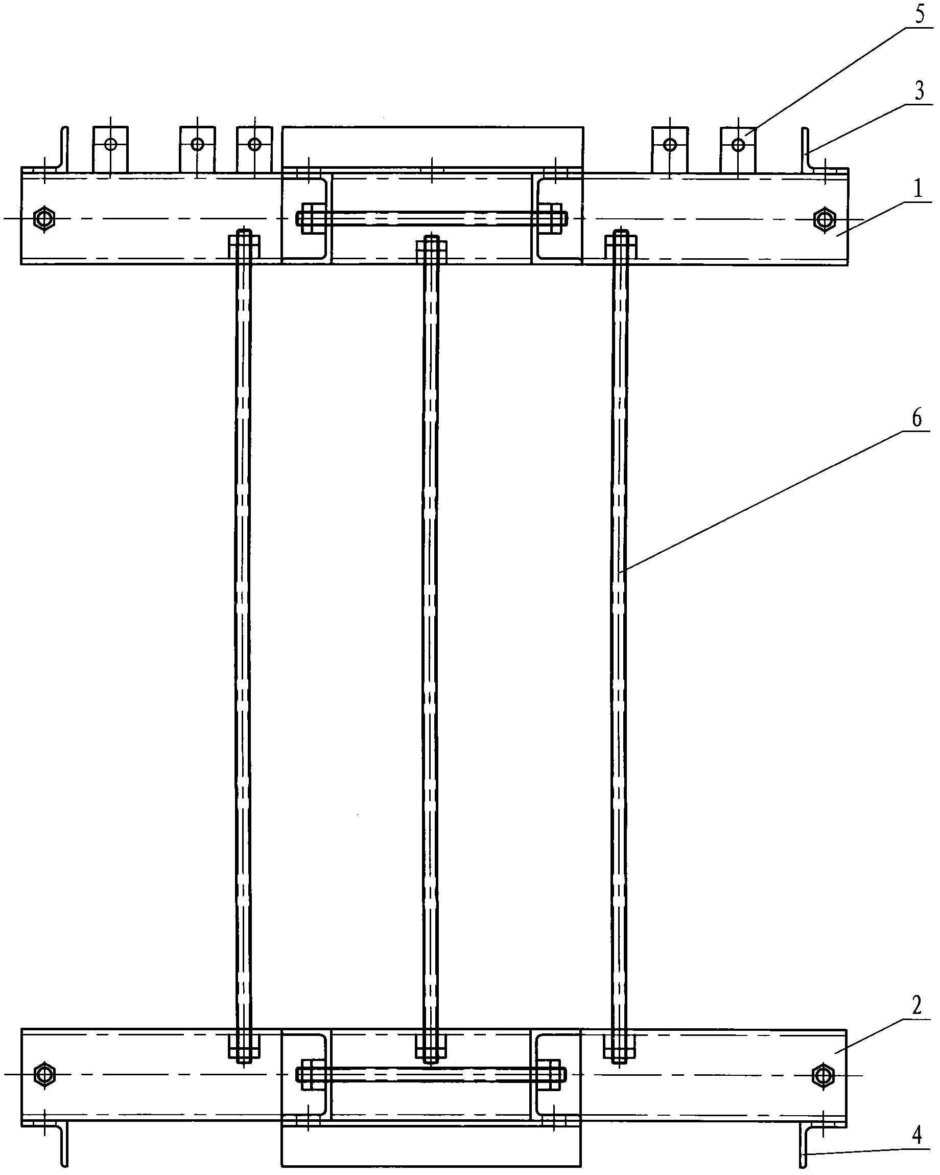 Angle-folded type clamp for three-dimensional iron cores