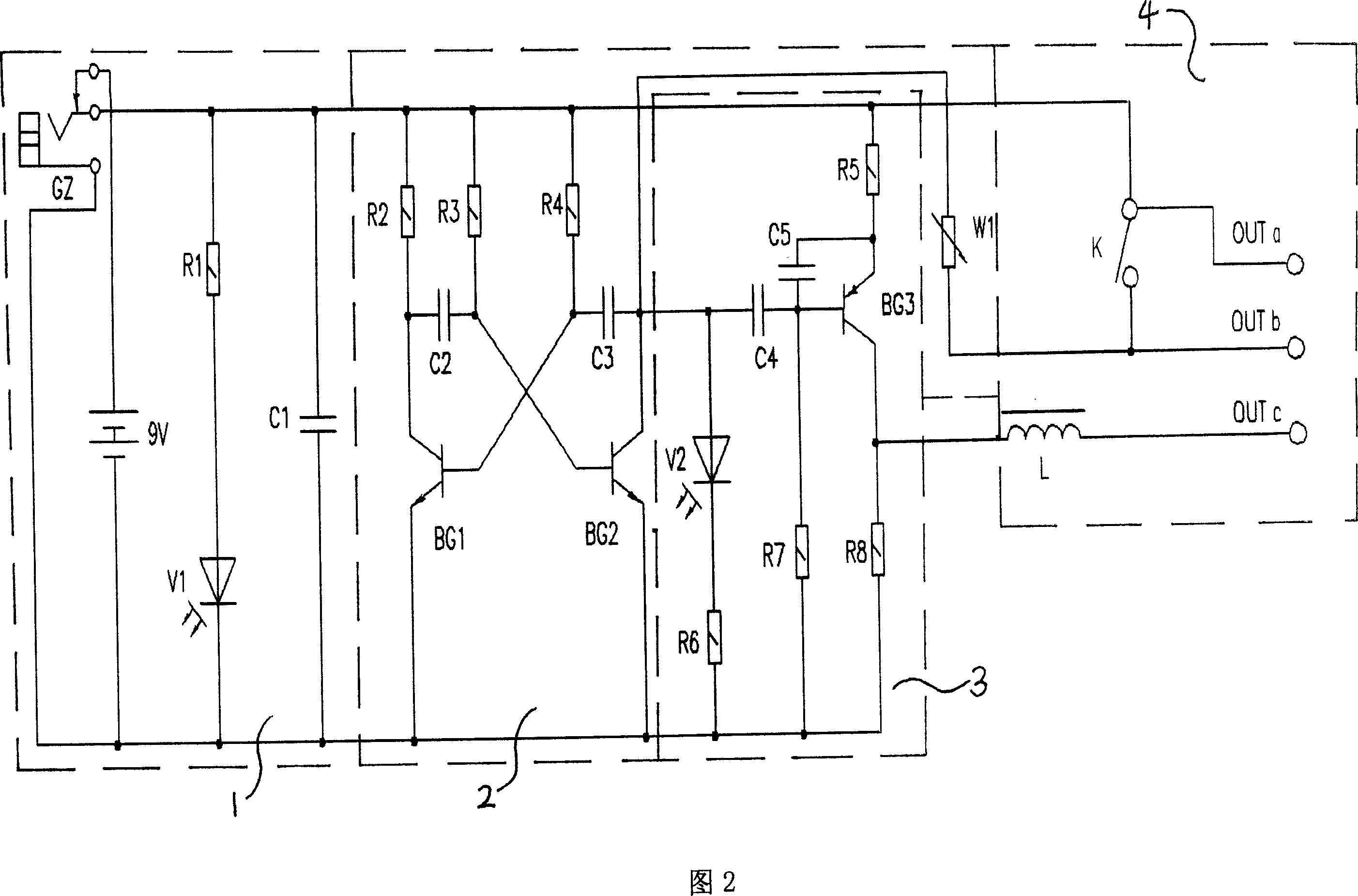 Non-contact type electrical apparatus line fault testing device
