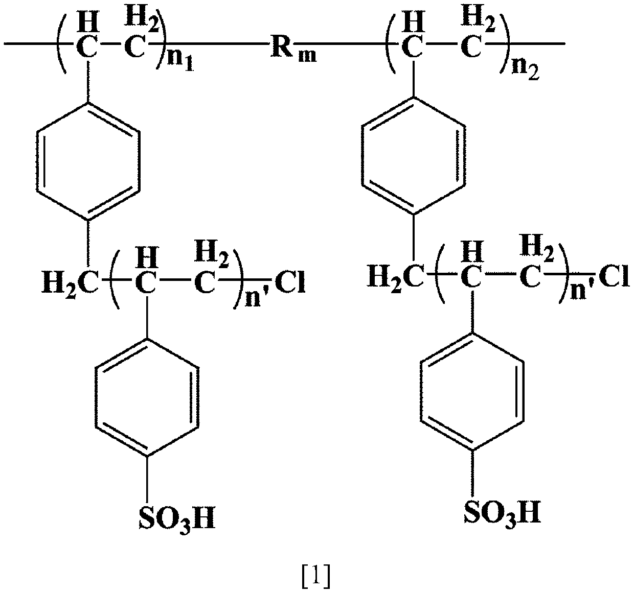 Preparation method of sulfonic acid type aromatic block cation exchange resin