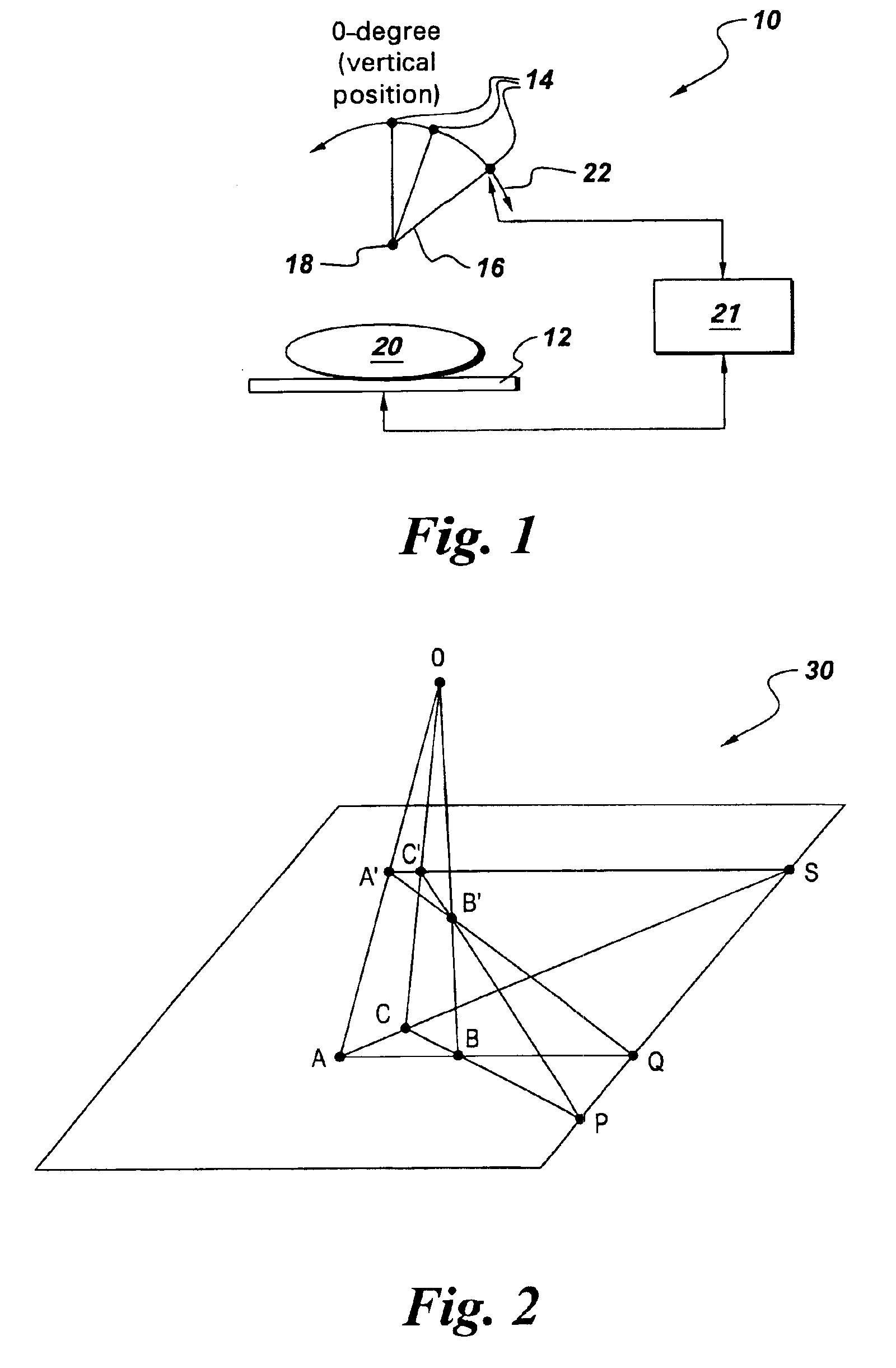 Method, apparatus, and medium for calibration of tomosynthesis system geometry using fiducial markers with non-determined position