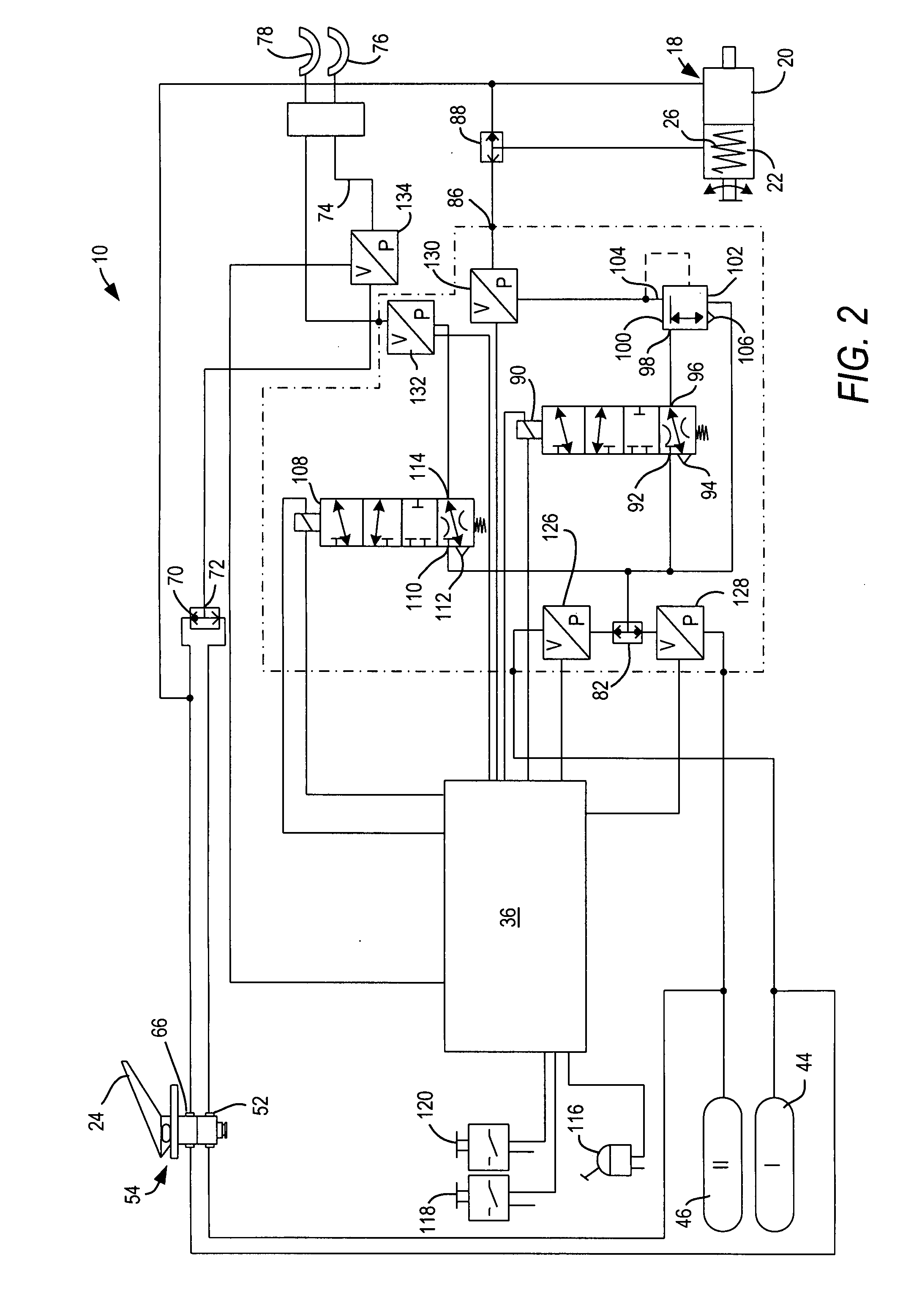 Electrically controlled brake system