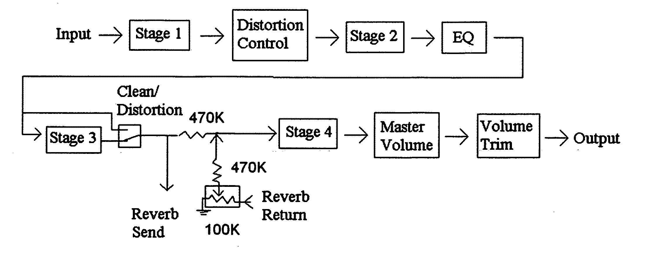 Vacuum tube preamplifier, amplifier and method for musical instruments with programmable controls