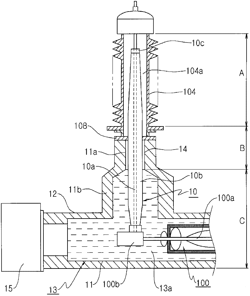 Termination structure for superconducting cable