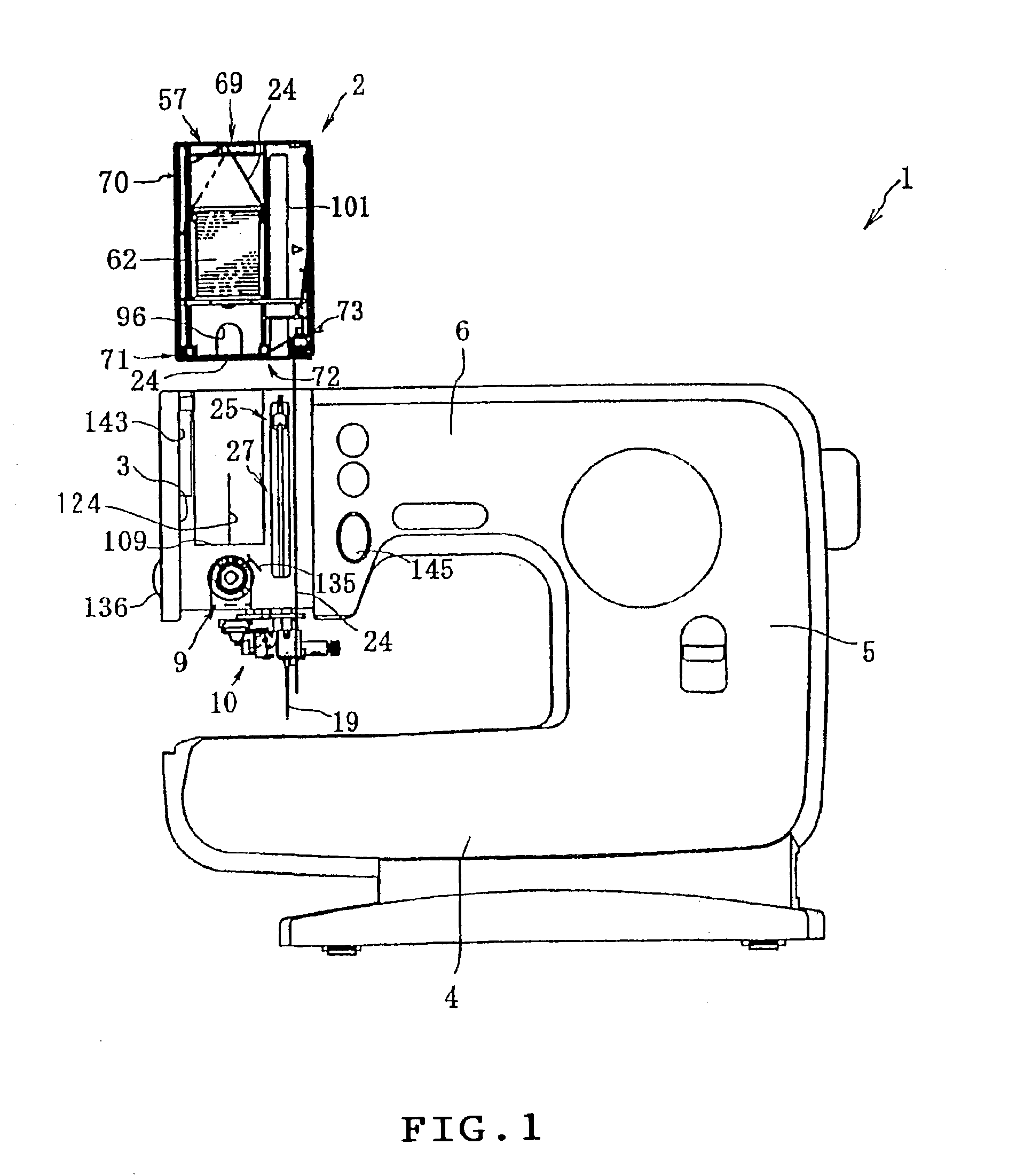 Sewing machine with needle thread cassette and needle thread cassette