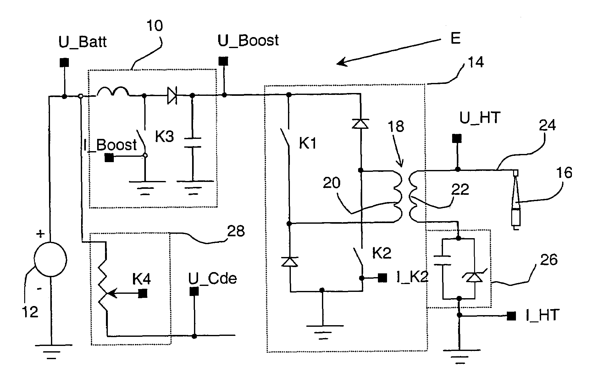 Method for controlling ignition parameters of a spark plug for internal combustion engine