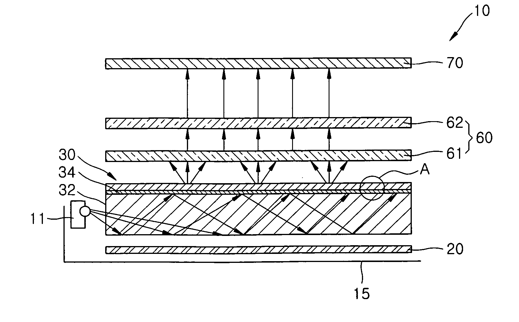 Light guide panel for a back light unit, and method of manufacturing the light guide panel