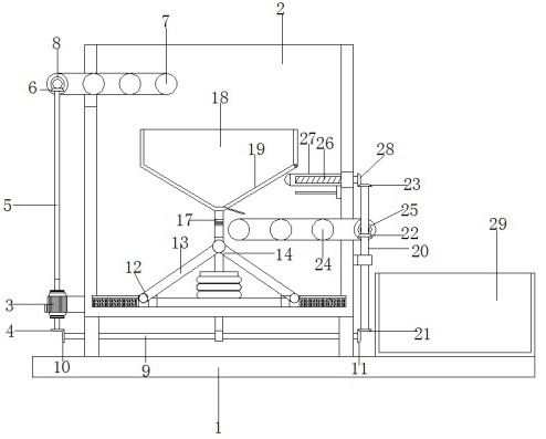 Material weighing device based on coal conveying system