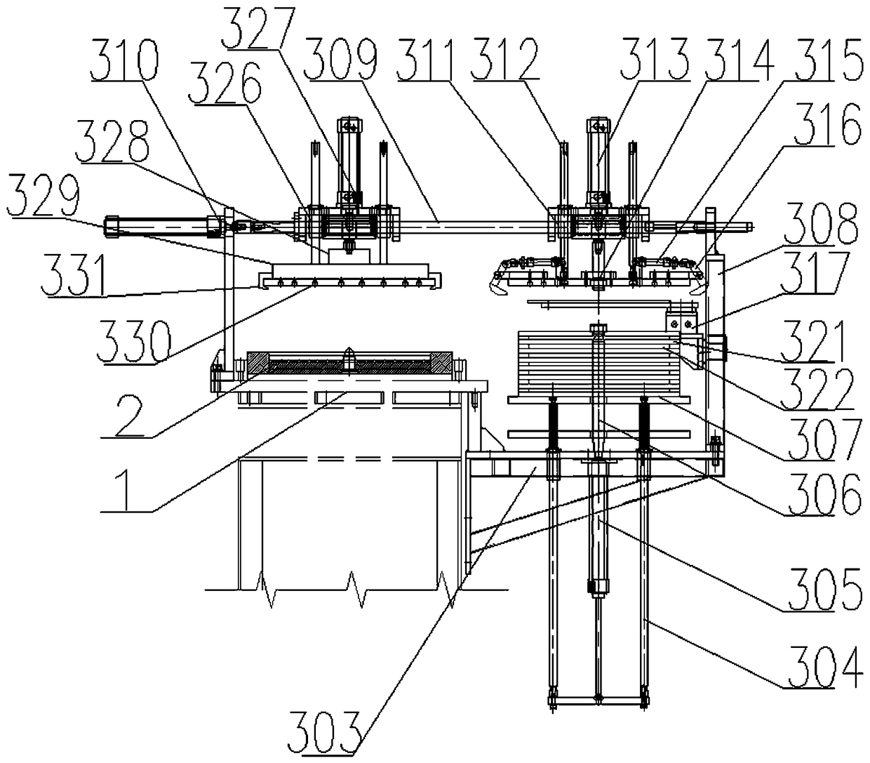 Grinding wheel forming die demoulding device