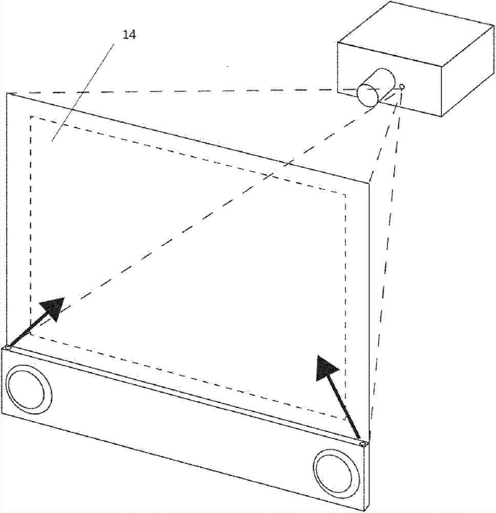 Indoor wireless audio and video holographic interactive rear projection integrated machine and implementation method