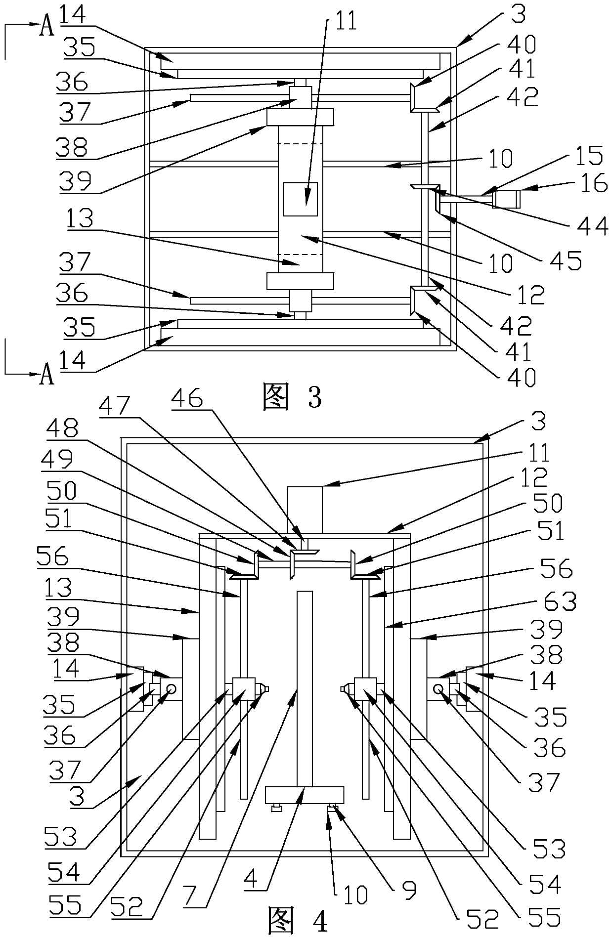 A sand blasting machine used in glass production and processing