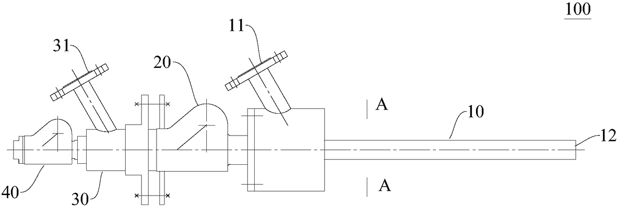 Spray lance for side-blown submerged combustion bath metallurgical furnace and metallurgical furnace having it