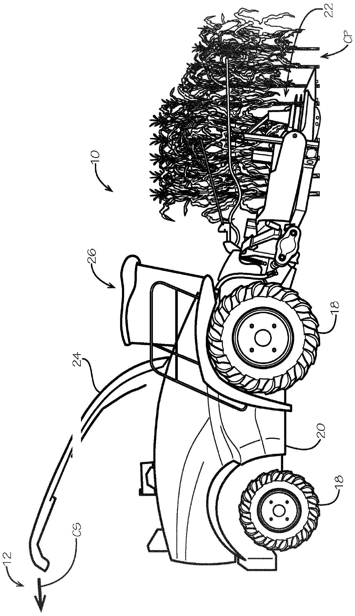 Crop discharge control for forage harvester