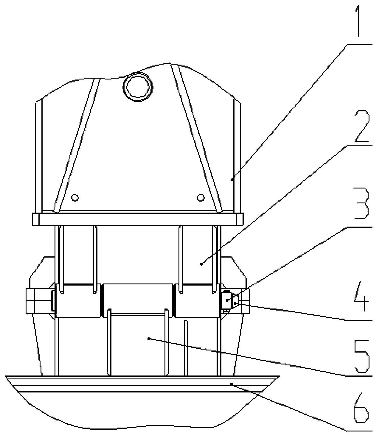 Mounting mechanism of continuous wall grab bucket