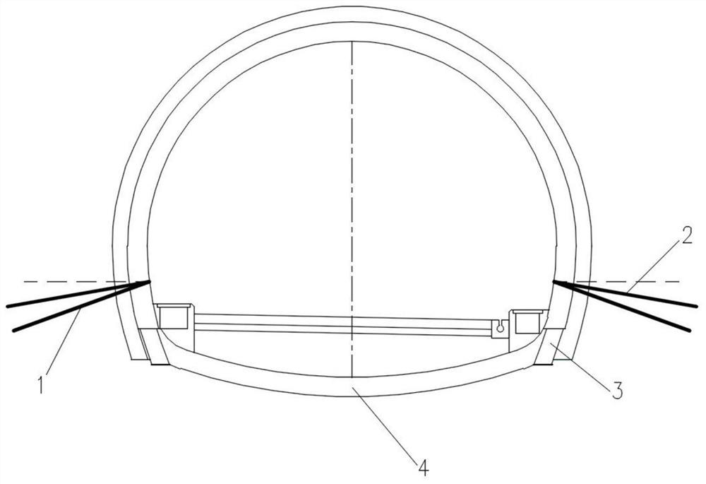 Restoration method of inverted arch in operating tunnel