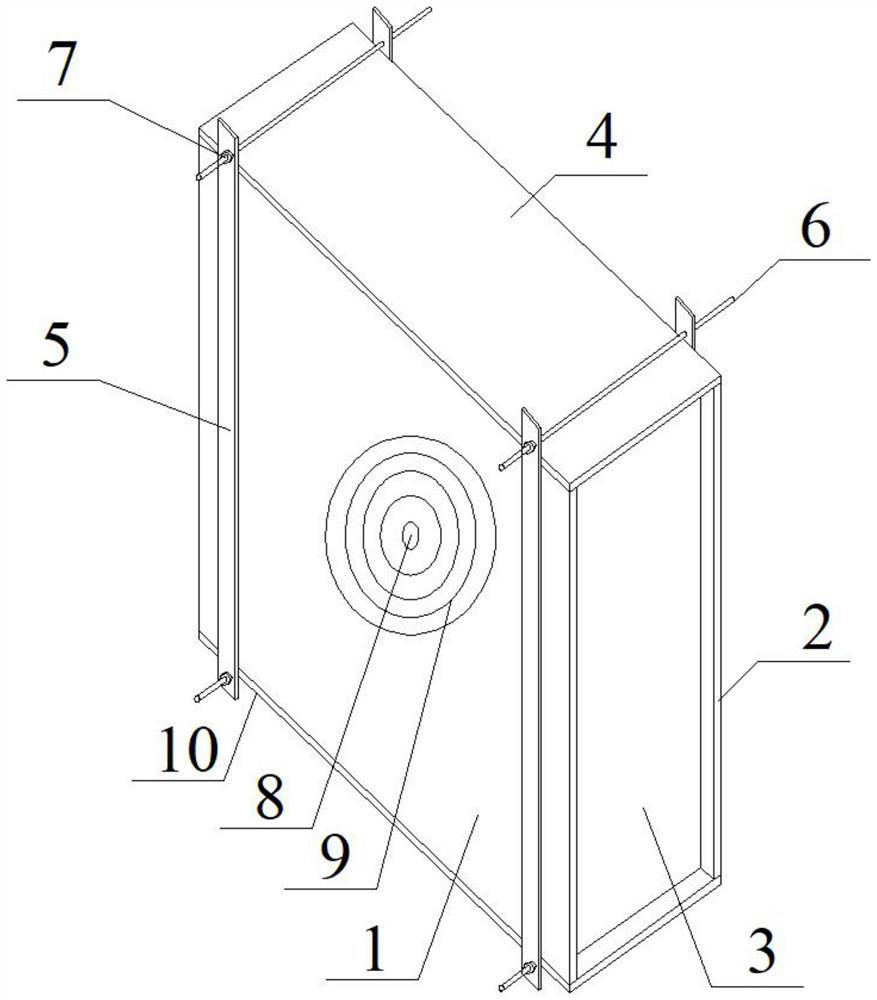 Two-dimensional visual grouting experiment box and use method